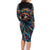 Day of Dead Lady Family Matching Long Sleeve Bodycon Dress and Hawaiian Shirt Sugar Skull Lady Dancing - Wonder Print Shop