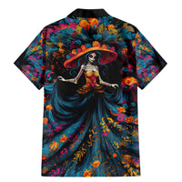 Day of Dead Lady Family Matching Mermaid Dress and Hawaiian Shirt Sugar Skull Lady Dancing - Wonder Print Shop