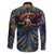 Day of Dead Lady Family Matching Off Shoulder Maxi Dress and Hawaiian Shirt Sugar Skull Lady Dancing - Wonder Print Shop