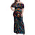 Day of Dead Lady Family Matching Off Shoulder Maxi Dress and Hawaiian Shirt Sugar Skull Lady Dancing - Wonder Print Shop