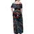 Day of Dead Lady Family Matching Off Shoulder Maxi Dress and Hawaiian Shirt Sugar Skull Lady Dancing - Wonder Print Shop