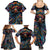 Day of Dead Lady Family Matching Summer Maxi Dress and Hawaiian Shirt Sugar Skull Lady Dancing - Wonder Print Shop