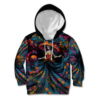 Day of Dead Lady Kid Hoodie Sugar Skull Lady Dancing - Wonder Print Shop