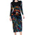 Day of Dead Lady Long Sleeve Bodycon Dress Sugar Skull Lady Dancing - Wonder Print Shop