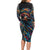 Day of Dead Lady Long Sleeve Bodycon Dress Sugar Skull Lady Dancing - Wonder Print Shop