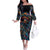 Day of Dead Lady Off The Shoulder Long Sleeve Dress Sugar Skull Lady Dancing - Wonder Print Shop