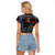 Day of Dead Lady Raglan Cropped T Shirt Sugar Skull Lady Dancing - Wonder Print Shop