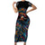 Day of Dead Lady Short Sleeve Bodycon Dress Sugar Skull Lady Dancing - Wonder Print Shop
