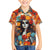 Day of Dead Lady Family Matching Off Shoulder Maxi Dress and Hawaiian Shirt Sugar Skull Field Rose Lady - Wonder Print Shop