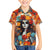 Day of Dead Lady Family Matching Short Sleeve Bodycon Dress and Hawaiian Shirt Sugar Skull Field Rose Lady - Wonder Print Shop