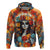 Day of Dead Lady Hoodie Sugar Skull Field Rose Lady - Wonder Print Shop