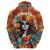 Day of Dead Lady Hoodie Sugar Skull Field Rose Lady - Wonder Print Shop