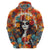 Day of Dead Lady Hoodie Sugar Skull Field Rose Lady - Wonder Print Shop