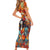 Day of Dead Lady Short Sleeve Bodycon Dress Sugar Skull Field Rose Lady - Wonder Print Shop