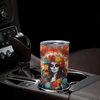 Day of Dead Lady Tumbler Cup Sugar Skull Field Rose Lady - Wonder Print Shop