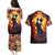 Day of Dead Couple Couples Matching Puletasi Dress and Hawaiian Shirt Sugar Skull Couple Dancing - Wonder Print Shop