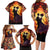 Day of Dead Couple Family Matching Long Sleeve Bodycon Dress and Hawaiian Shirt Sugar Skull Couple Dancing - Wonder Print Shop