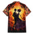 Day of Dead Couple Family Matching Off Shoulder Long Sleeve Dress and Hawaiian Shirt Sugar Skull Couple Dancing - Wonder Print Shop