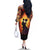 Day of Dead Couple Family Matching Off Shoulder Long Sleeve Dress and Hawaiian Shirt Sugar Skull Couple Dancing - Wonder Print Shop