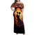 Day of Dead Couple Family Matching Off Shoulder Maxi Dress and Hawaiian Shirt Sugar Skull Couple Dancing - Wonder Print Shop
