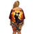 Day of Dead Couple Family Matching Off Shoulder Short Dress and Hawaiian Shirt Sugar Skull Couple Dancing - Wonder Print Shop