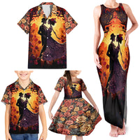 Day of Dead Couple Family Matching Tank Maxi Dress and Hawaiian Shirt Sugar Skull Couple Dancing - Wonder Print Shop