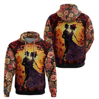 Day of Dead Couple Hoodie Sugar Skull Couple Dancing - Wonder Print Shop