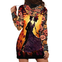 Day of Dead Couple Hoodie Dress Sugar Skull Couple Dancing - Wonder Print Shop