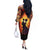 Day of Dead Couple Off The Shoulder Long Sleeve Dress Sugar Skull Couple Dancing - Wonder Print Shop