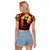 Day of Dead Couple Raglan Cropped T Shirt Sugar Skull Couple Dancing - Wonder Print Shop