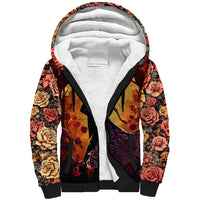 Day of Dead Couple Sherpa Hoodie Sugar Skull Couple Dancing - Wonder Print Shop