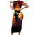 Day of Dead Couple Short Sleeve Bodycon Dress Sugar Skull Couple Dancing - Wonder Print Shop
