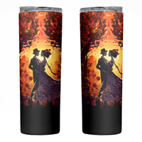 Day of Dead Couple Skinny Tumbler Sugar Skull Couple Dancing - Wonder Print Shop