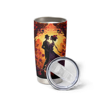 Day of Dead Couple Tumbler Cup Sugar Skull Couple Dancing - Wonder Print Shop