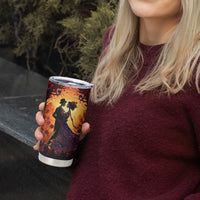 Day of Dead Couple Tumbler Cup Sugar Skull Couple Dancing - Wonder Print Shop