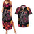 Day of Dead Couple Couples Matching Summer Maxi Dress and Hawaiian Shirt Sugar Skull Couple Dancing - Wonder Print Shop