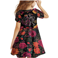 Day of Dead Couple Family Matching Mermaid Dress and Hawaiian Shirt Sugar Skull Couple Dancing - Wonder Print Shop