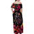 Day of Dead Couple Family Matching Off Shoulder Maxi Dress and Hawaiian Shirt Sugar Skull Couple Dancing - Wonder Print Shop