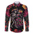 Day of Dead Couple Family Matching Puletasi Dress and Hawaiian Shirt Sugar Skull Couple Dancing - Wonder Print Shop
