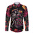 Day of Dead Couple Long Sleeve Button Shirt Sugar Skull Couple Dancing - Wonder Print Shop