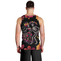 Day of Dead Couple Men Tank Top Sugar Skull Couple Dancing - Wonder Print Shop