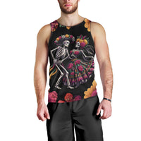 Day of Dead Couple Men Tank Top Sugar Skull Couple Dancing - Wonder Print Shop