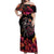 Day of Dead Couple Off Shoulder Maxi Dress Sugar Skull Couple Dancing - Wonder Print Shop
