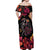 Day of Dead Couple Off Shoulder Maxi Dress Sugar Skull Couple Dancing - Wonder Print Shop