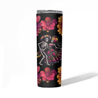 Day of Dead Couple Skinny Tumbler Sugar Skull Couple Dancing - Wonder Print Shop