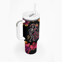 Day of Dead Couple Tumbler With Handle Sugar Skull Couple Dancing - Wonder Print Shop