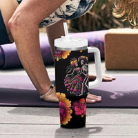 Day of Dead Couple Tumbler With Handle Sugar Skull Couple Dancing - Wonder Print Shop
