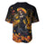 Day of Dead Lady Baseball Jersey Sugar Skull Field Marigold Lady - Wonder Print Shop