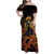 Day of Dead Lady Family Matching Off Shoulder Maxi Dress and Hawaiian Shirt Sugar Skull Field Marigold Lady - Wonder Print Shop