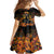 Day of Dead Lady Family Matching Puletasi Dress and Hawaiian Shirt Sugar Skull Field Marigold Lady - Wonder Print Shop